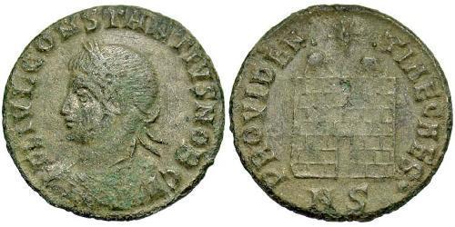 1 Follis /  AE3 羅馬帝國 青铜 君士坦提烏斯二世