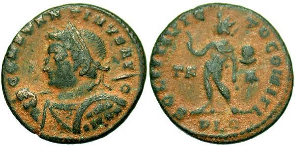 1 Follis /  AE3 羅馬帝國 青铜 君士坦丁大帝