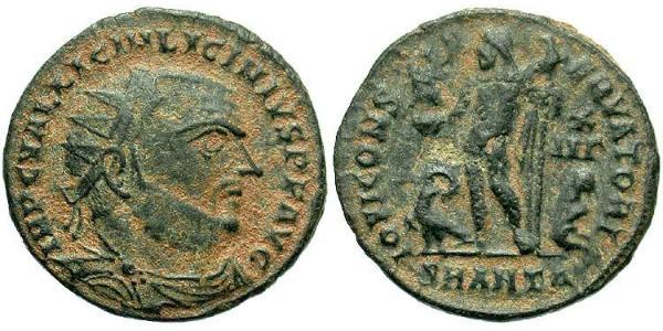 1 Follis /  AE3 羅馬帝國 青铜 Licinius I (265-324)