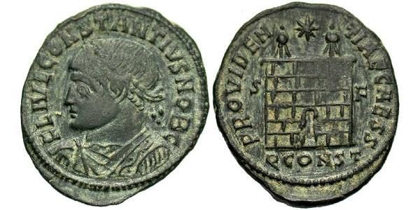 1 Follis /  AE3 羅馬帝國 青铜 君士坦提烏斯二世