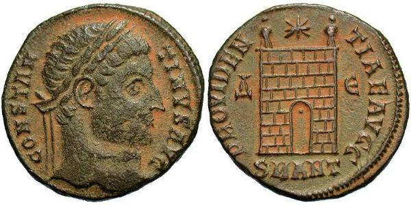 1 Follis /  AE3 羅馬帝國 青铜 君士坦丁大帝