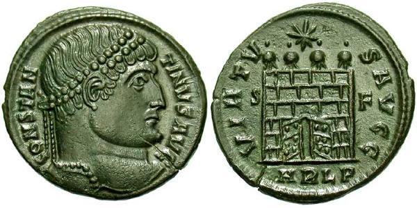 1 Follis /  AE3 羅馬帝國 青铜 君士坦丁大帝