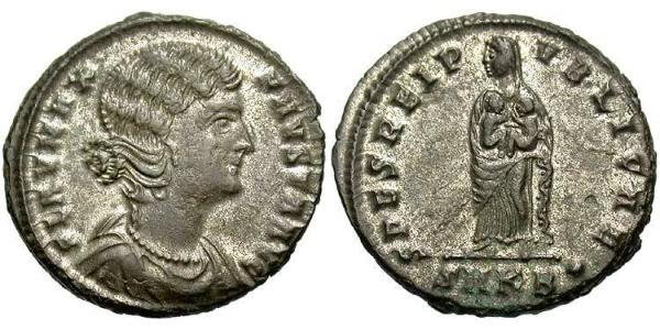 1 Follis /  AE3 羅馬帝國 青铜 Fausta (289-326)