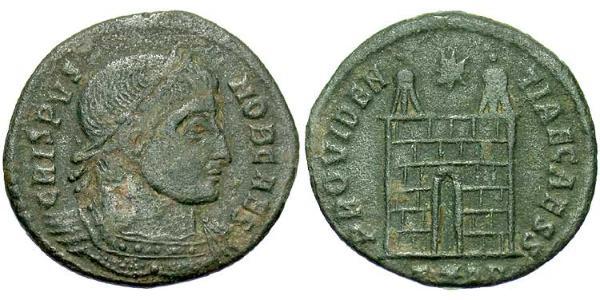 1 Follis /  AE3 羅馬帝國 青铜 Crispus (305 - 326)
