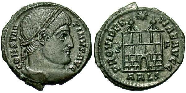 1 Follis /  AE3 羅馬帝國 青铜 君士坦丁大帝