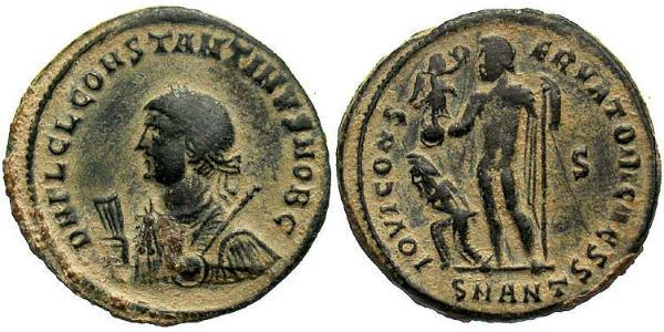 1 Follis /  AE3 羅馬帝國 青铜 君士坦提烏斯二世