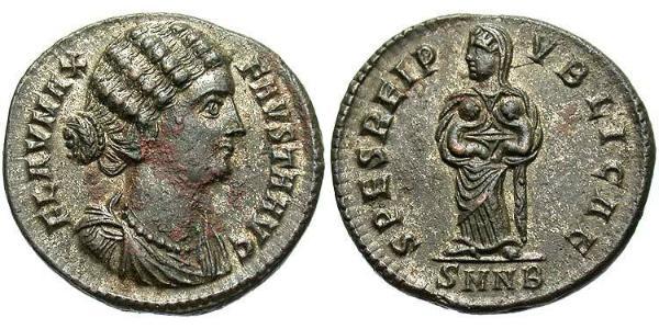 1 Follis /  AE3 羅馬帝國 青铜 Fausta (289-326)