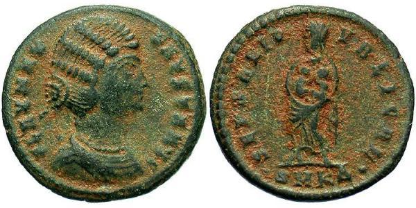 1 Follis /  AE3 羅馬帝國 青铜 Fausta (289-326)