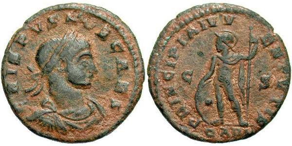 1 Follis /  AE3 羅馬帝國 青铜 Crispus (305 - 326)