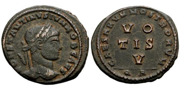 1 Follis /  AE3 羅馬帝國 青铜 君士坦提烏斯二世