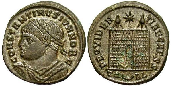 1 Follis /  AE3 羅馬帝國 青铜 君士坦提烏斯二世