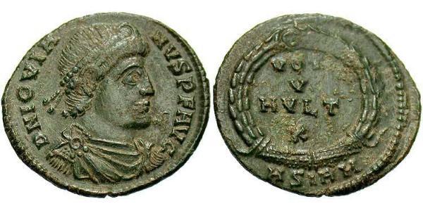 1 Follis /  AE3 羅馬帝國 青铜 约维安