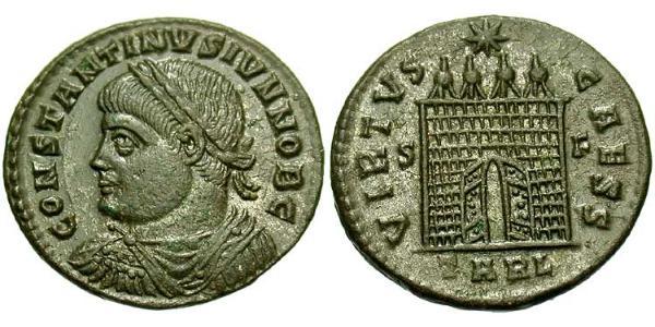 1 Follis /  AE3 羅馬帝國 青铜 君士坦提烏斯二世