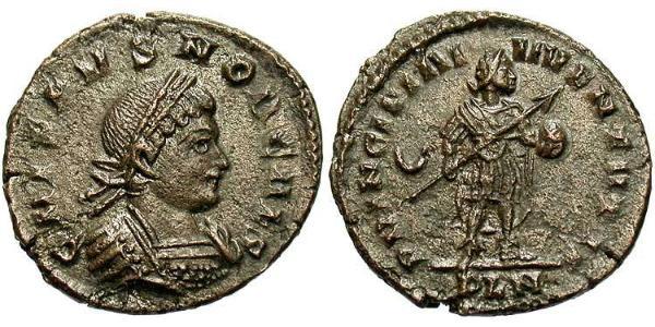 1 Follis /  AE3 羅馬帝國 青铜 Crispus (305 - 326)