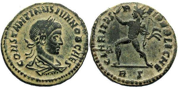 1 Follis /  AE3 羅馬帝國 青铜 君士坦提烏斯二世