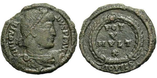 1 Follis /  AE3 羅馬帝國 青铜 约维安