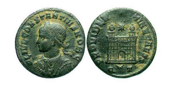 1 Follis /  AE3 羅馬帝國 青铜 君士坦提烏斯二世