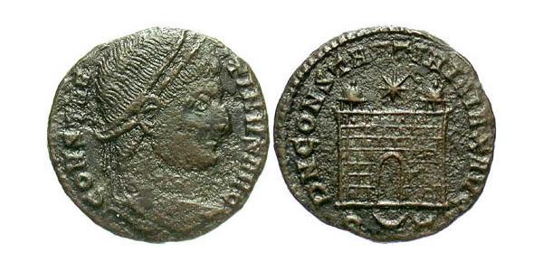 1 Follis /  AE3 羅馬帝國 青铜 君士坦丁大帝