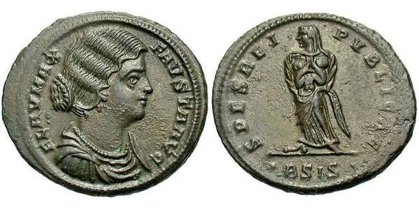 1 Follis /  AE3 羅馬帝國 青铜 Fausta (289-326)