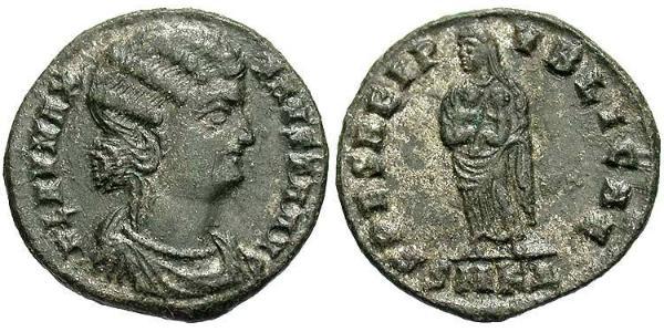 1 Follis /  AE3 羅馬帝國 青铜 Fausta (289-326)