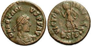 1 Follis /  AE4 Imperio bizantino (330-1453) Bronce Arcadio (377-408)