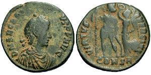 1 Follis /  AE4 Imperio bizantino (330-1453) Bronce Arcadio (377-408)