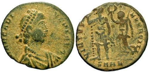 1 Follis /  AE4 Imperio bizantino (330-1453) Bronce Arcadio (377-408)