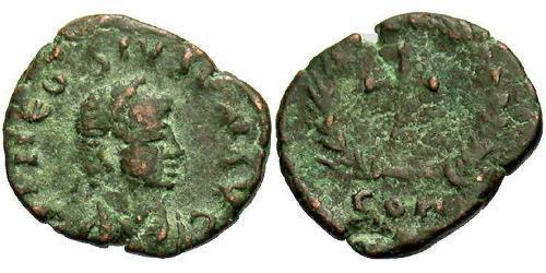 1 Follis /  AE4 Imperio bizantino (330-1453) Bronce Teodosio II (401-450)