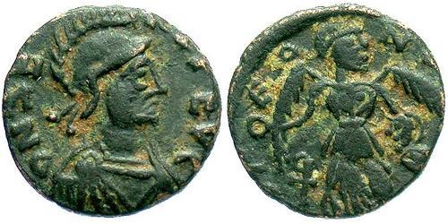 1 Follis /  AE4 Imperio bizantino (330-1453) Bronce Zenon (425- 491)