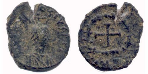 1 Follis /  AE4 Imperio bizantino (330-1453) Bronce Teodosio II (401-450)