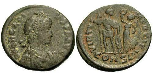 1 Follis /  AE4 Imperio bizantino (330-1453) Bronce Arcadio (377-408)