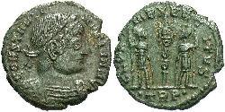 1 Follis /  AE4 Imperio romano (27BC-395) Bronce Constancio II (317 - 361)