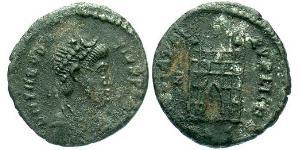 1 Follis /  AE4 Imperio romano (27BC-395) Bronce Teodosio I (347-395)