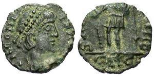 1 Follis /  AE4 Imperio romano (27BC-395) Bronce Constancio II (317 - 361)