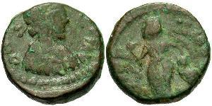 1 Follis /  AE4 Imperio romano de Occidente (285-476) Bronce Valentiniano III (419-455)