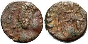 1 Follis /  AE4 Imperio romano de Occidente (285-476) Bronce Valentiniano III (419-455)