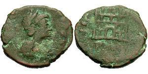 1 Follis /  AE4 Imperio romano de Occidente (285-476) Bronce Valentiniano III (419-455)