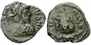 1 Follis /  AE4 Imperio romano de Occidente (285-476) Bronce Valentiniano III (419-455)