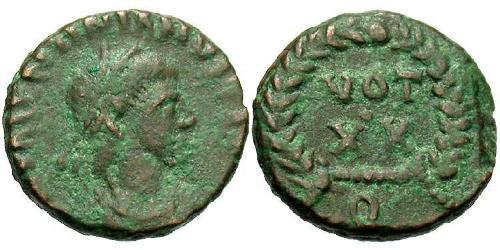 1 Follis /  AE4 Imperio romano de Occidente (285-476) Bronce Valentiniano III (419-455)