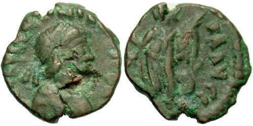 1 Follis /  AE4 Imperio romano de Occidente (285-476) Bronce Valentiniano III (419-455)