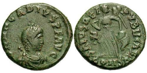 1 Follis /  AE4 Imperio romano de Occidente (285-476) Bronce Arcadio (377-408)