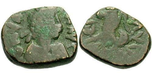 1 Follis /  AE4 Imperio romano de Occidente (285-476) Bronce Valentiniano III (419-455)