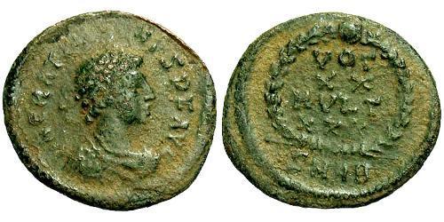 1 Follis /  AE4 Imperio romano de Occidente (285-476) Bronce Graciano (359-383)