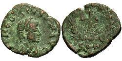 1 Follis /  AE4 Byzantine Empire (330-1453) Bronze Theodosius II (401-450)