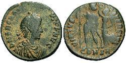 1 Follis /  AE4 Byzantine Empire (330-1453) Bronze Arcadius (377-408)