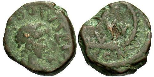 1 Follis /  AE4 Byzantine Empire (330-1453) Bronze Theodosius II (401-450)