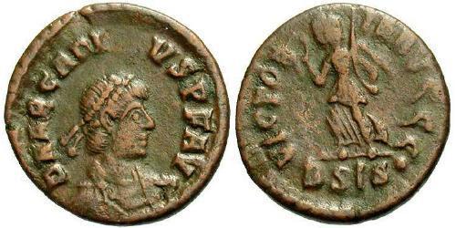 1 Follis /  AE4 Byzantine Empire (330-1453) Bronze Arcadius (377-408)