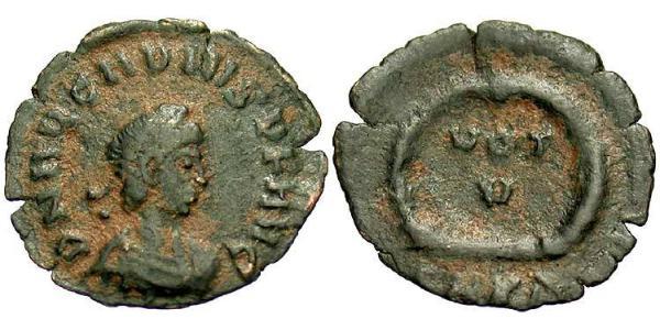 1 Follis /  AE4 Byzantine Empire (330-1453) Bronze Arcadius (377-408)