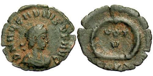 1 Follis /  AE4 Byzantinisches Reich (330-1453) Bronze Arcadius (377-408)