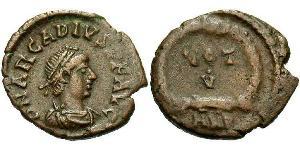 1 Follis /  AE4 Empire byzantin (330-1453) Bronze Arcadius (377-408)